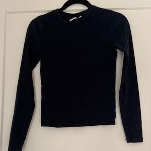 Aritzia Homestretch Ribbed Crew Long-sleeve - medium admiral color